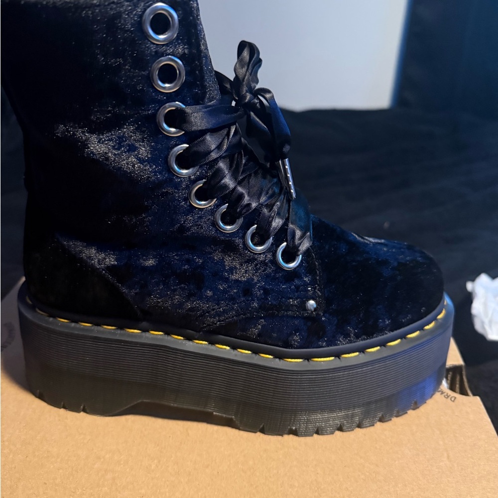 Dr. Martens Jason Max Vegan Velvet Lace Up Boots
